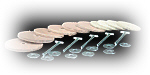 Pappgelenkscheibensatz, ab Größe 15/20 mm mit U-Scheiben aus Metall. Alle Gelenkscheibensätze inkl. T-Splinte